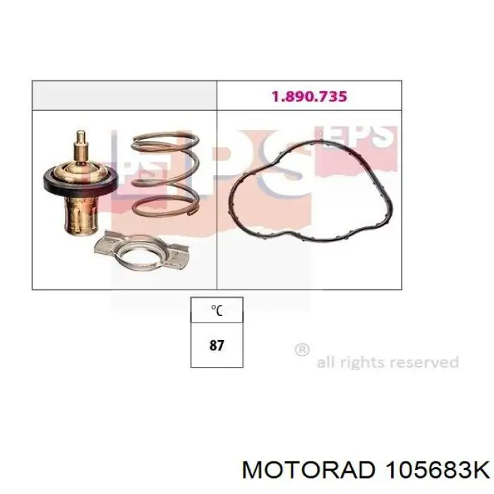 1056-83K Motorad termostato