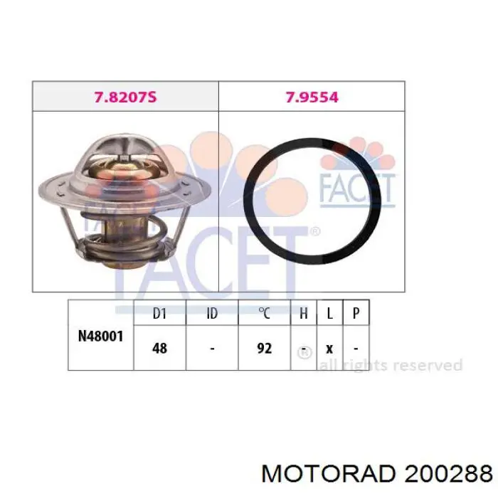 200288 Motorad Авто термостат
