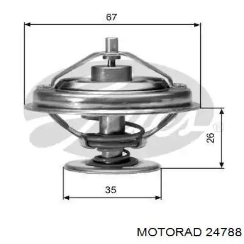 Термостат в сборе Motorad 24788