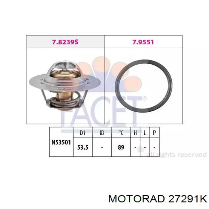 Купить 27291K Motorad Автомобильный термостат