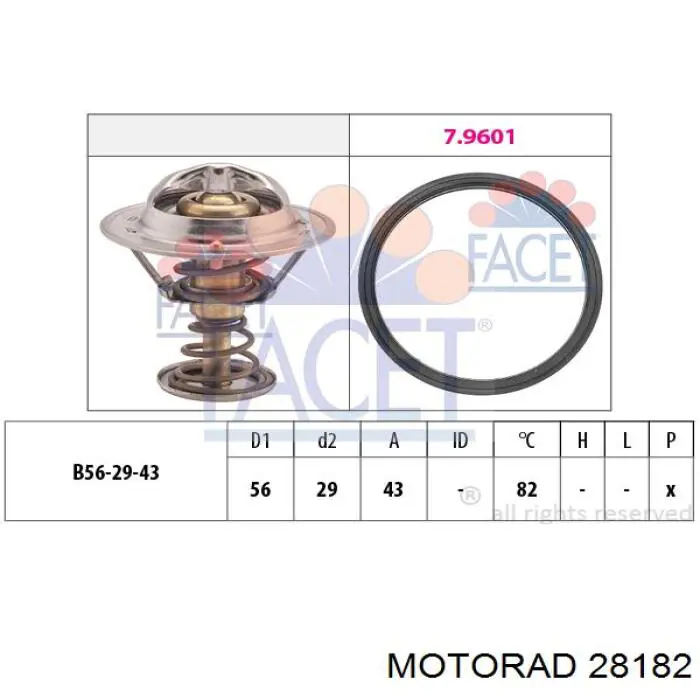 28182 Motorad Авто термостат
