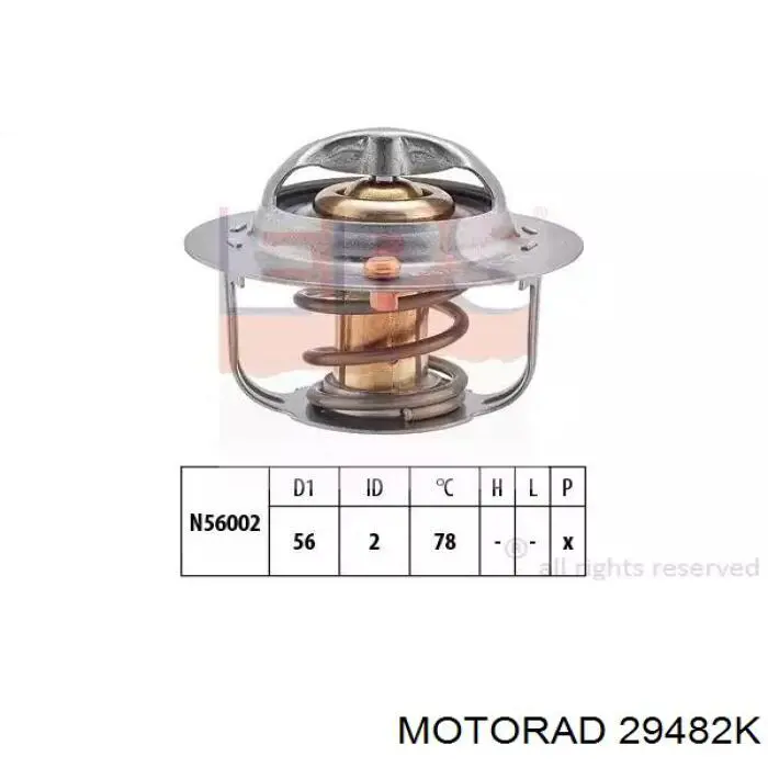 Купить 29482K Motorad Автомобильный термостат