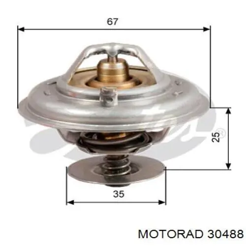 Termostato, refrigerante 30488 Motorad