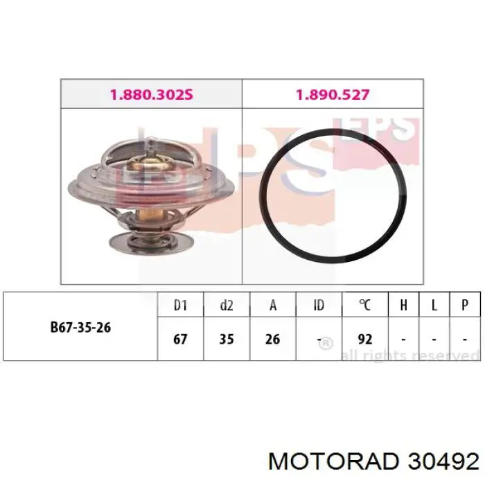 30492 Motorad Авто термостат