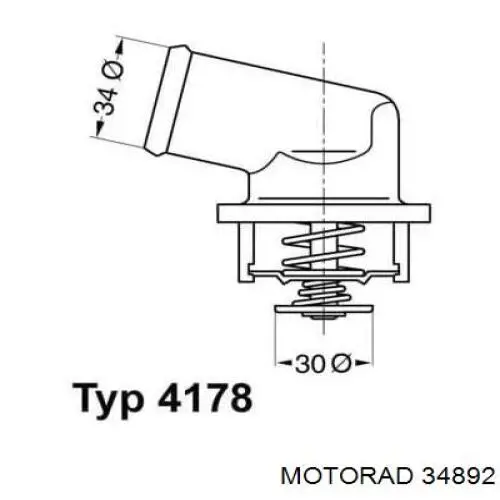 Купить 34892 Motorad Автомобильный термостат