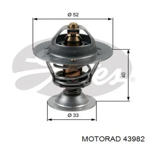 Termostato, refrigerante 43982 Motorad