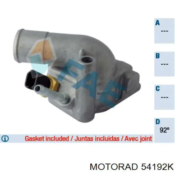 54192K Motorad Корпус термостата в сборе