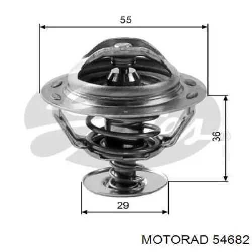 Termostato, refrigerante 54682 Motorad