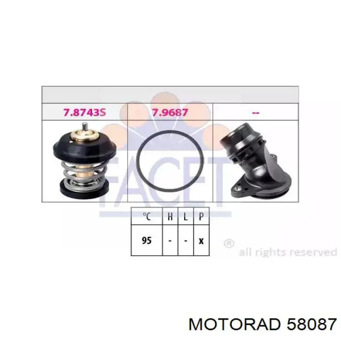 Термостат в корпусе Motorad 58087 цена, от 24.40 USD