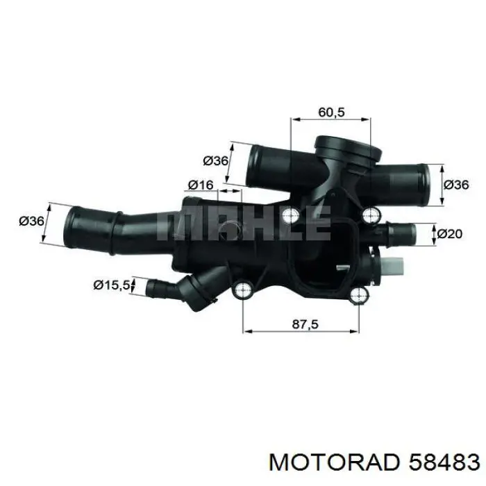 Termostato, refrigerante 58483 Motorad