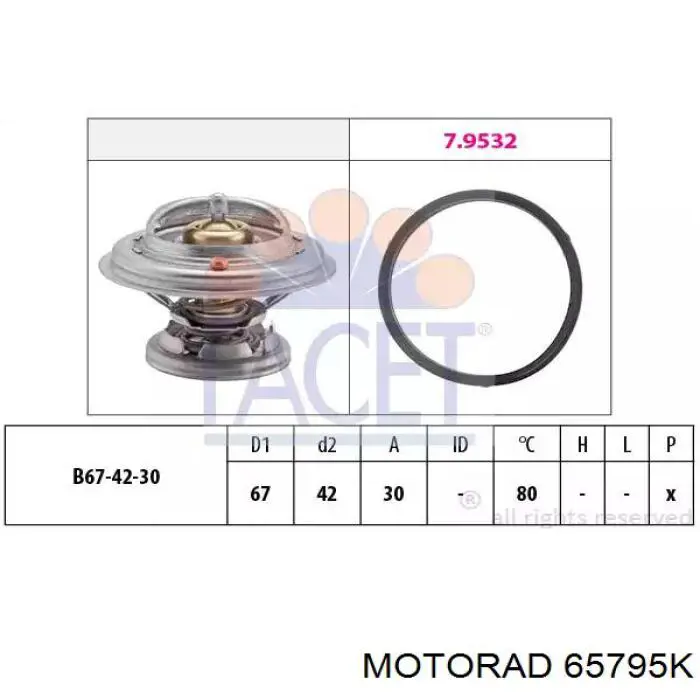 Термостат в корпусе Motorad 65795K цена, от 7.94 USD