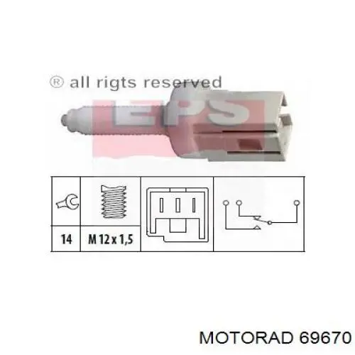 Термостат системы EGR 69670 Motorad