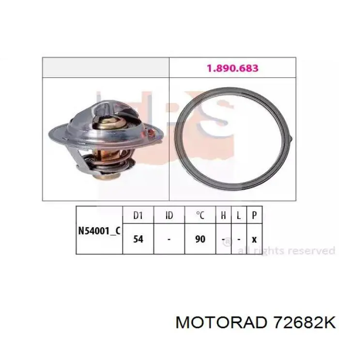 Термостат в корпусе Motorad 72682K цена, от 8.46 USD