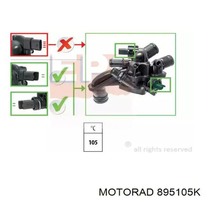Купить 895105K Motorad Корпус термостата