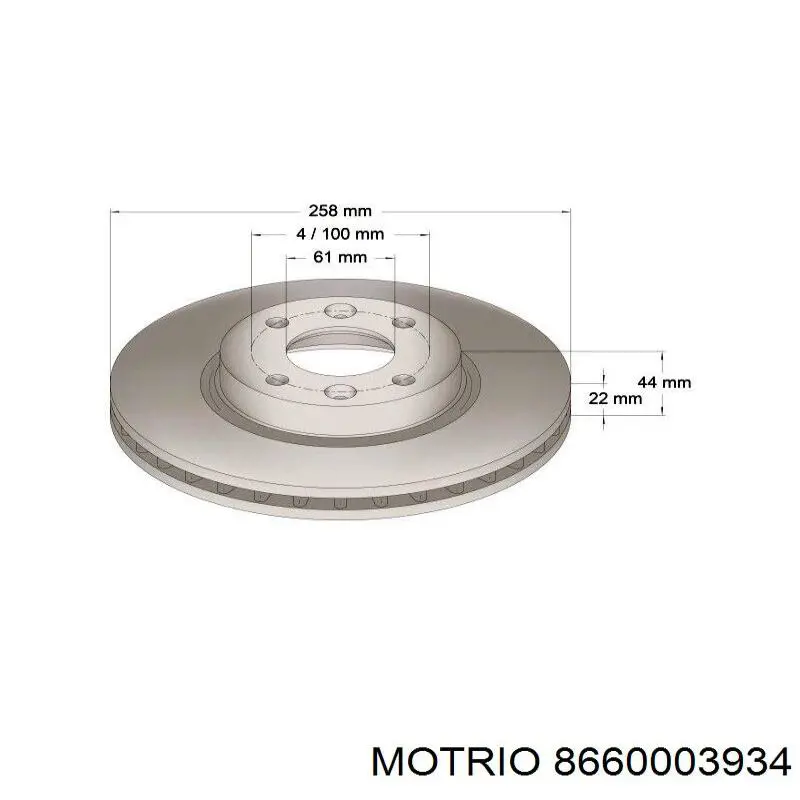 Передние тормозные диски 8660003934 Motrio