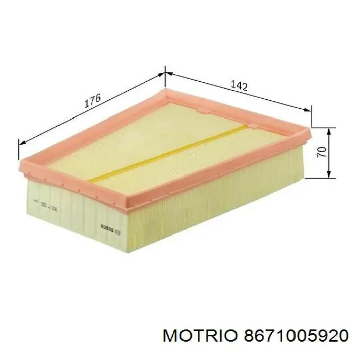 Купить 8671005920 Motrio Автомобильный фильтр воздуха