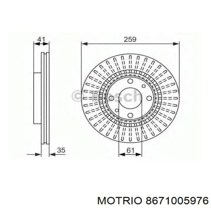 8671005976 Motrio Диск тормозной передний