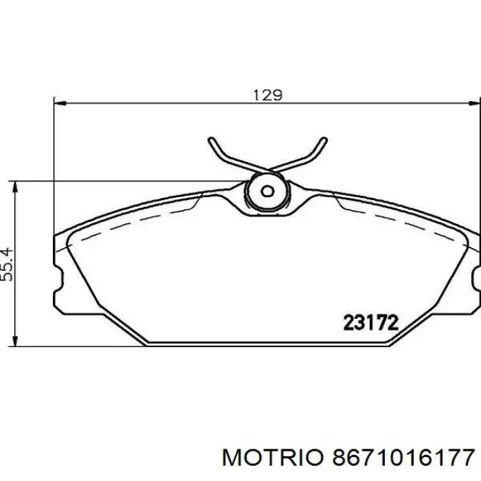 8671016177 Motrio колодки тормозные передние дисковые
