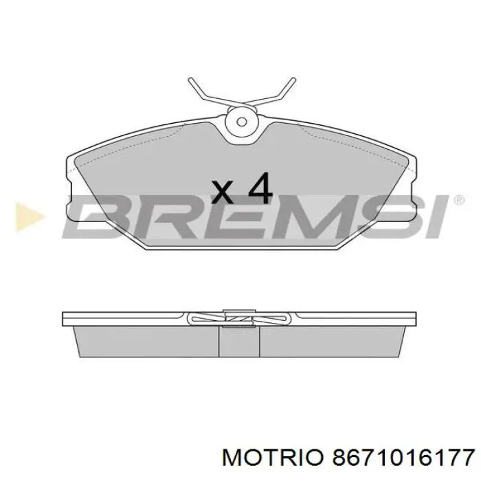 8671016177 Motrio Колодки передние