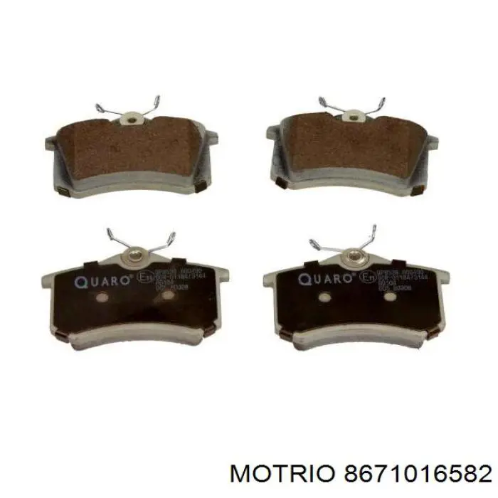 8671016582 Motrio Колодки тормозные дисковые комплект