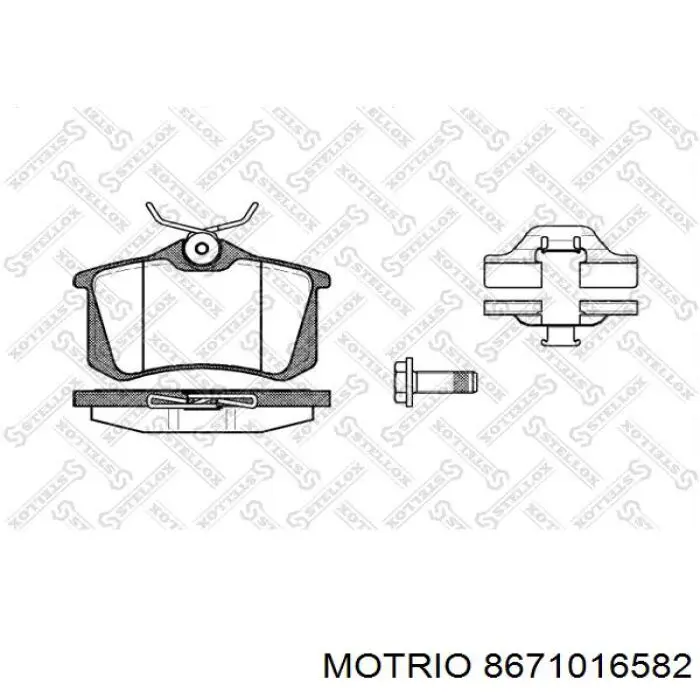 Купить 8671016582 Motrio Колодки тормозные задние, дисковые