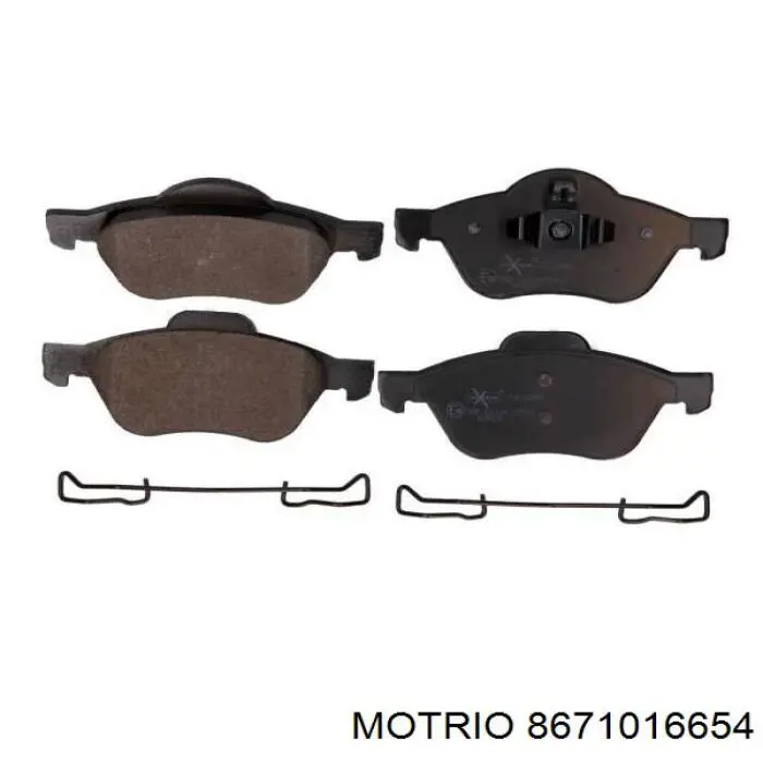 8671016654 Motrio колодки тормозные передние дисковые