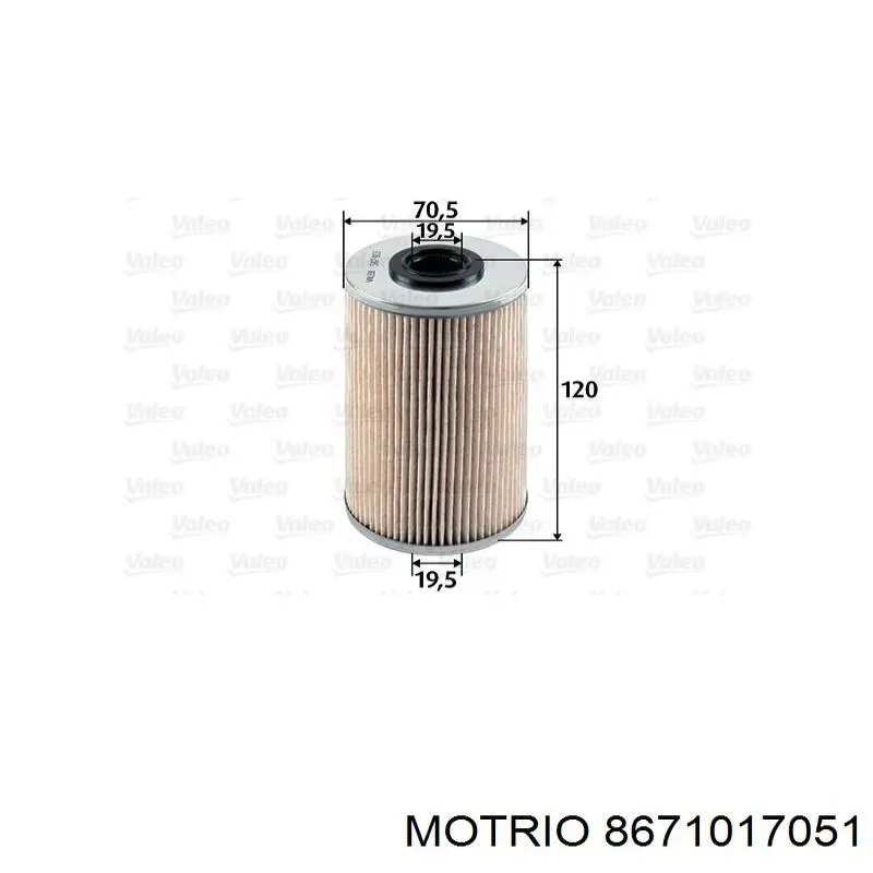 8671017051 Motrio Воздушный фильтр двигателя