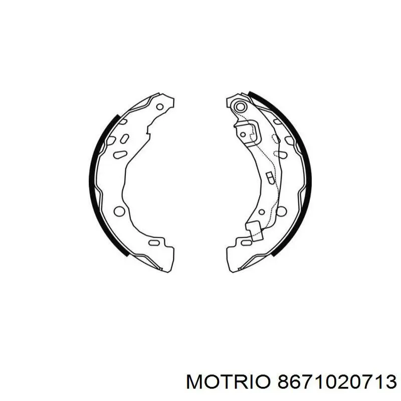 Задние барабанные колодки 8671020713 Motrio