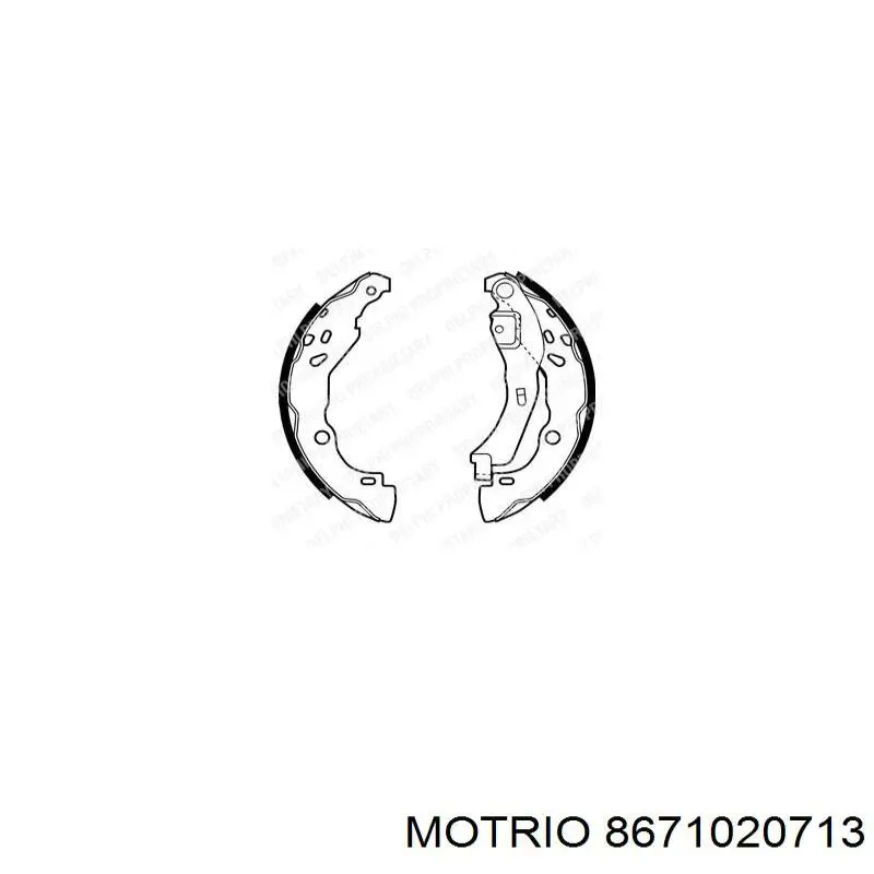 8671020713 Motrio Барабанные тормозные колодки