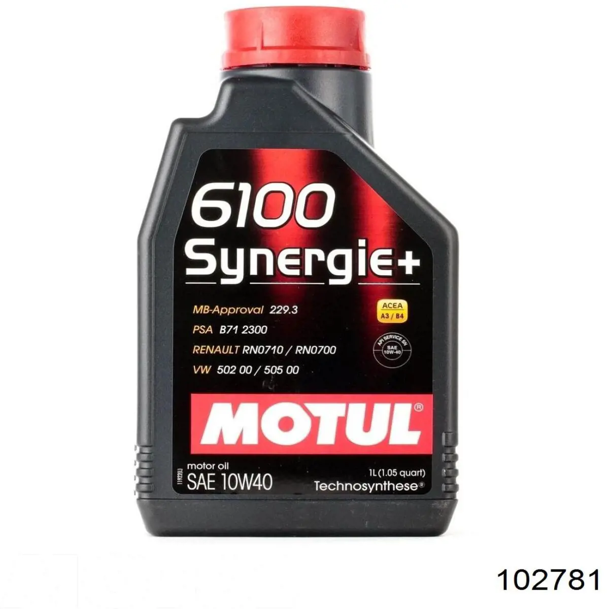 Моторное масло Motul 6100 Synergie+ 10W-40 Полусинтетическое 1л (102781)