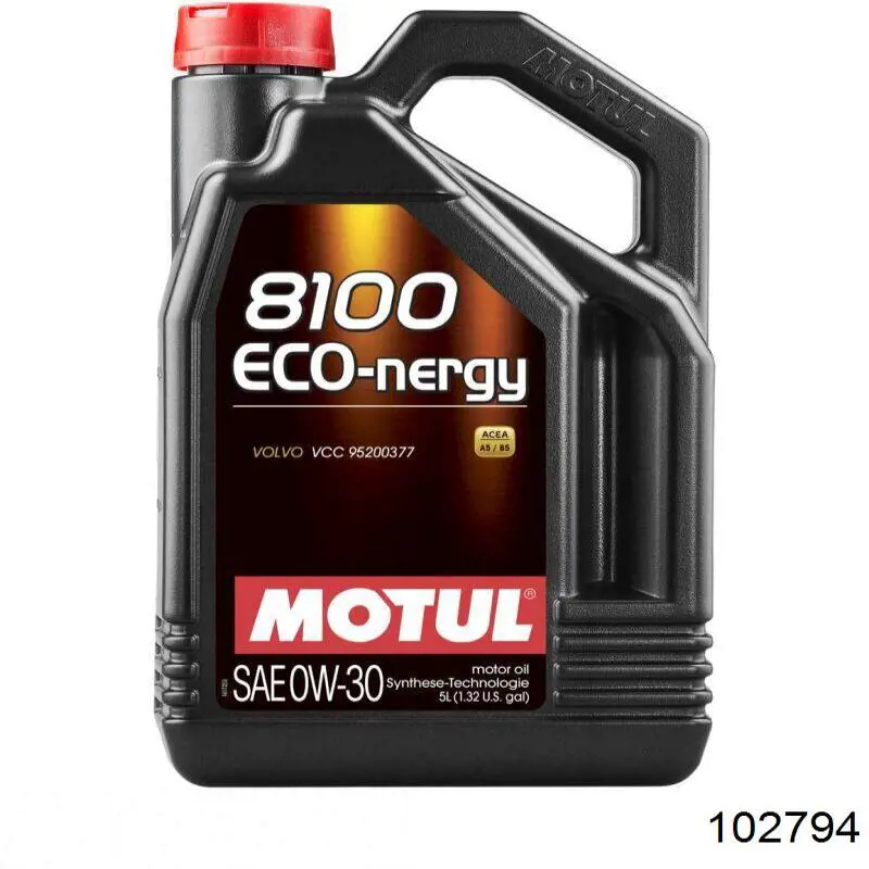 Моторное масло Motul 8100 ECO-NERGY 0W-30 Синтетическое 5л (102794)