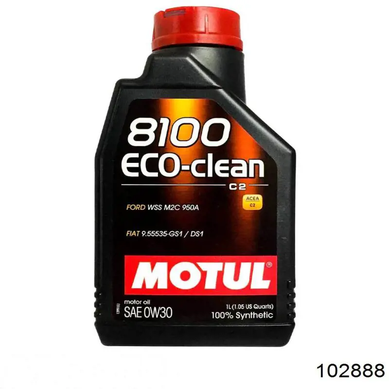 Моторное масло Motul 8100 Eco-clean 0W-30 Синтетическое 1л (102888)