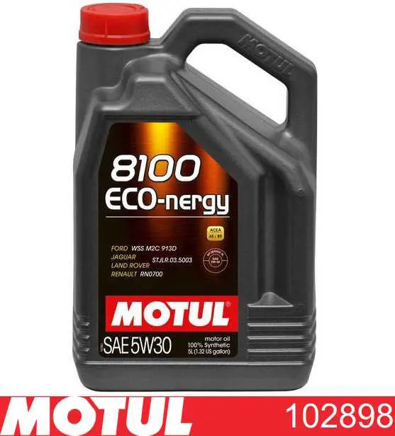Моторное масло Motul 8100 ECO-NERGY 5W-30 Синтетическое 5л (102898)