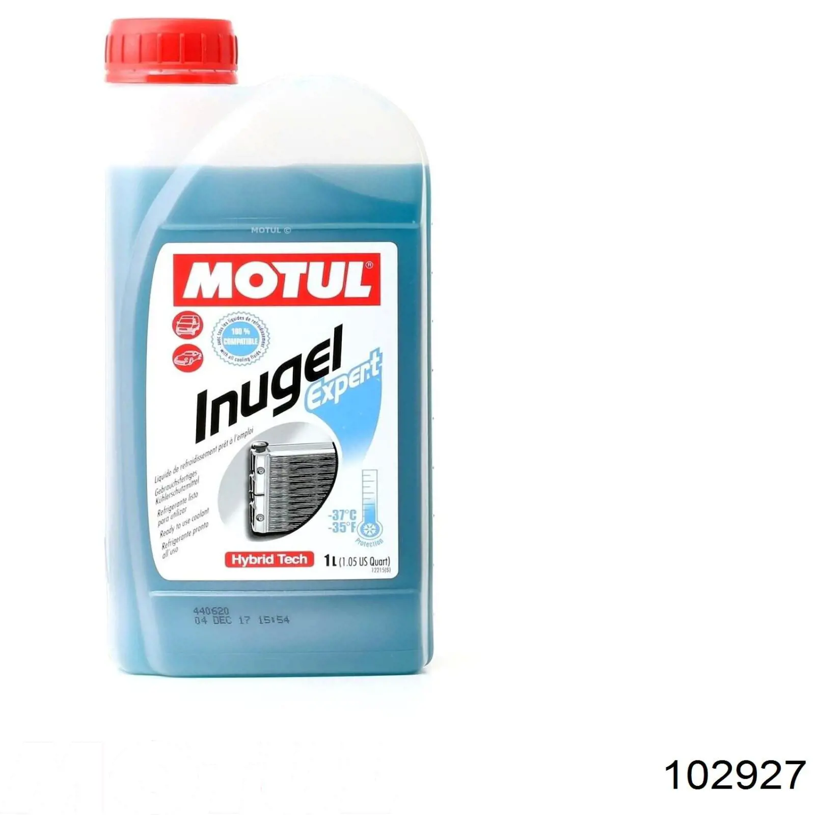 Антифриз Motul Inugel Expert Сине-зеленый -37 °C 1л (102927)