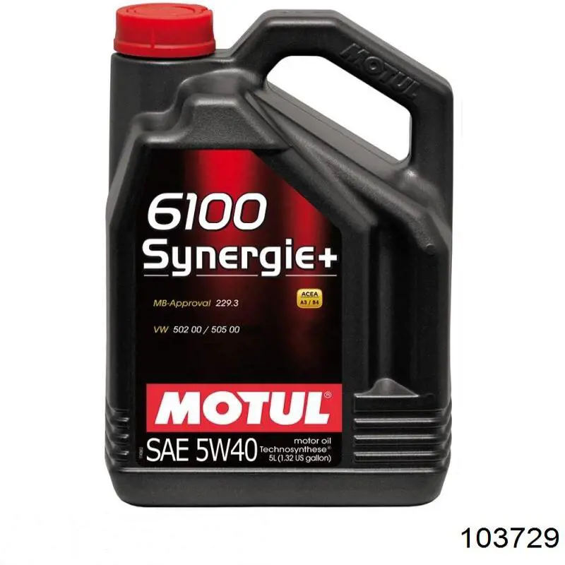 Моторное масло Motul 6100 Synergie+ 5W-40 5л (103729)