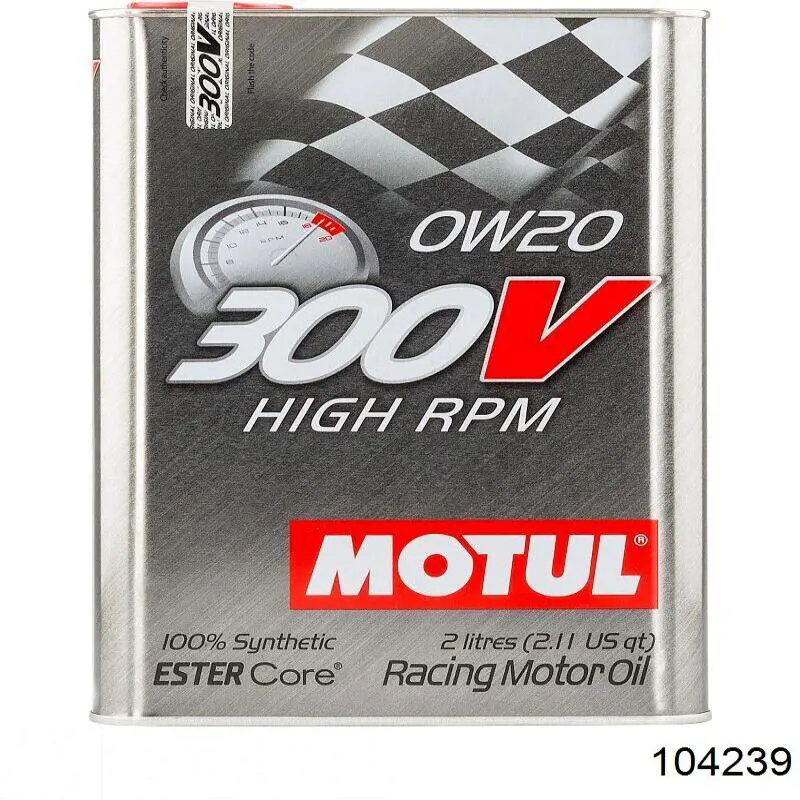 Моторное масло Motul 300V HIGH RPM 0W-20 Синтетическое 2л (103122)