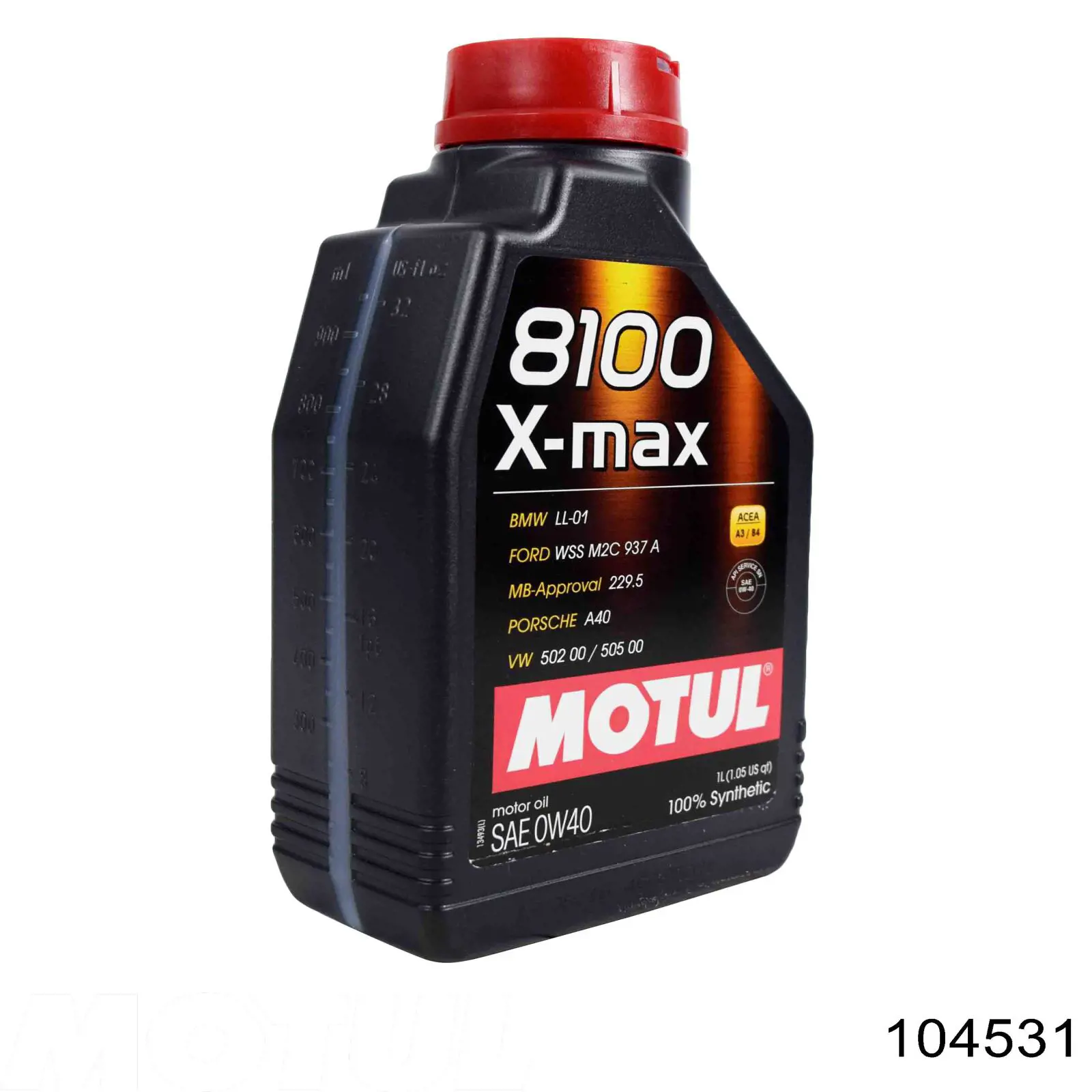 Моторное масло Motul 8100 X-max 0W-40 Синтетическое 1л (104531)