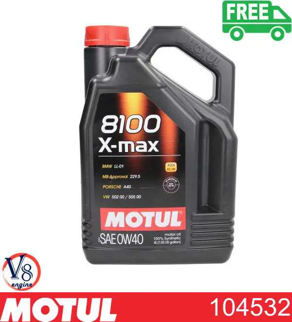 Моторное масло Motul (8100XMAX0W404L)