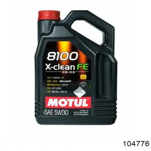 Моторное масло Motul 8100 X-Clean FE 5W-30 Синтетическое 4л (104776)
