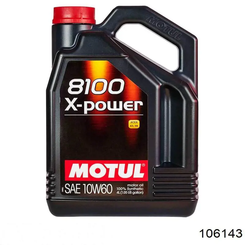 Моторное масло Motul 8100 X-Power 10W-60 Синтетическое 4л (106143)