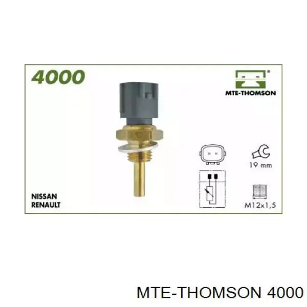 Датчик температуры охлаждающей жидкости 4000 Mte-thomson