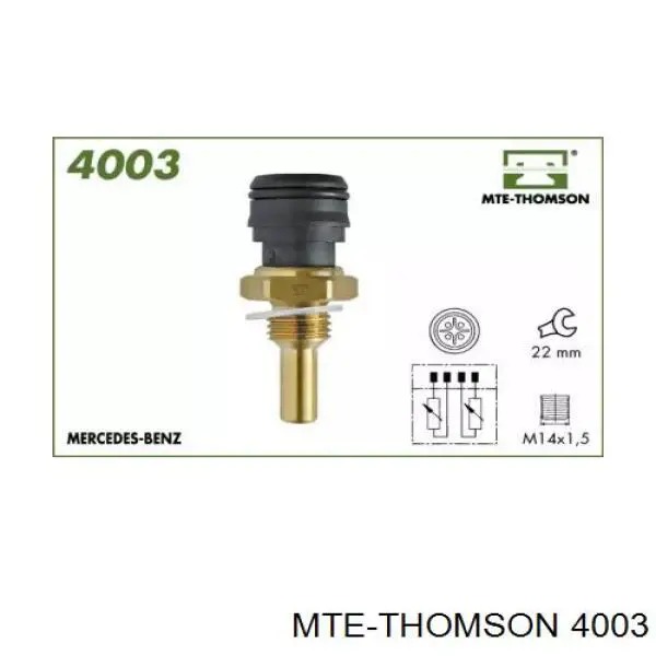 Датчик температуры охлаждающей жидкости 4003 Mte-thomson