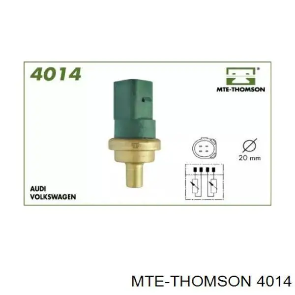 Датчик температуры охлаждающей жидкости 4014 Mte-thomson