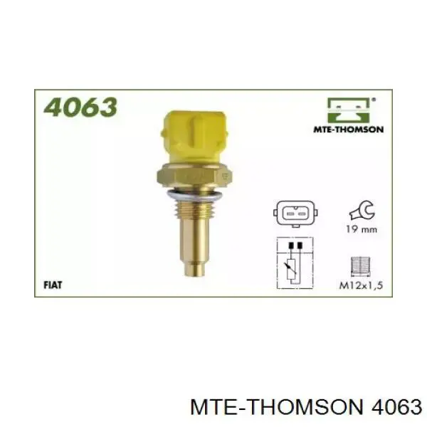 Датчик температуры охлаждающей жидкости 4063 Mte-thomson