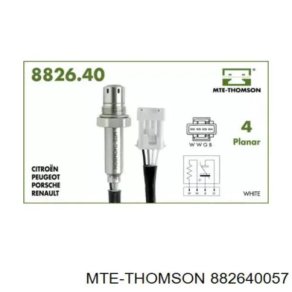 882640057 Mte-thomson лямбда-зонд, датчик кислорода до катализатора правый