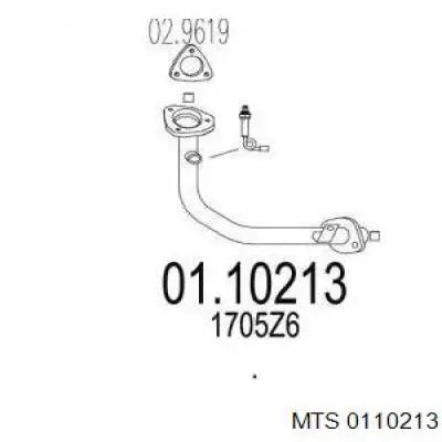 Приёмная труба 0110213 MTS