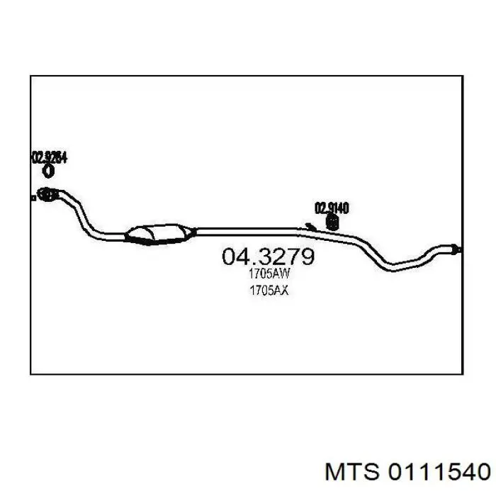Купить 9014903319 Mercedes Передняя часть глушителя