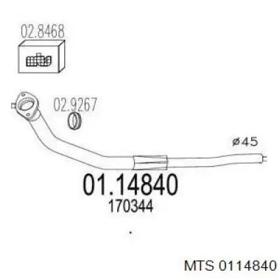 Приёмная труба 170344 Peugeot/Citroen