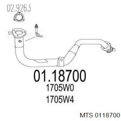 Приёмная труба E12824T Peugeot/Citroen