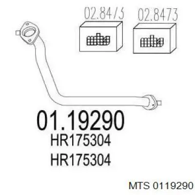 Приёмная труба 0119290 MTS